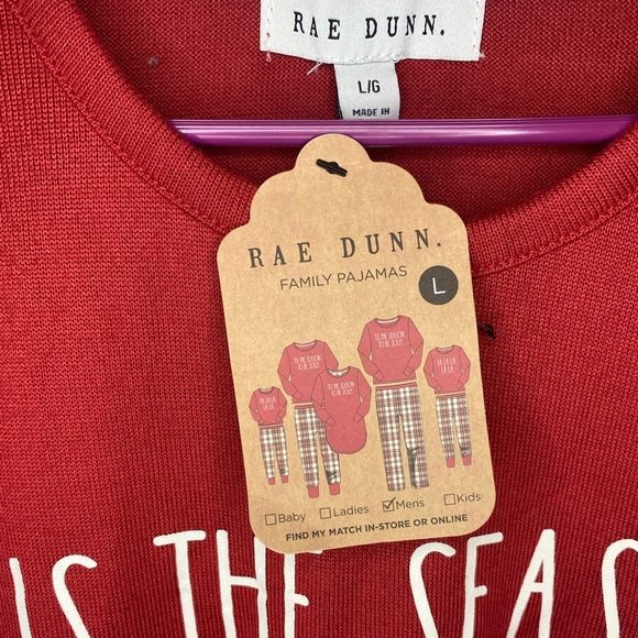 Rae Dunn Christmas Tis the Season long sleeve PJ’s top - Picture 7 of 7